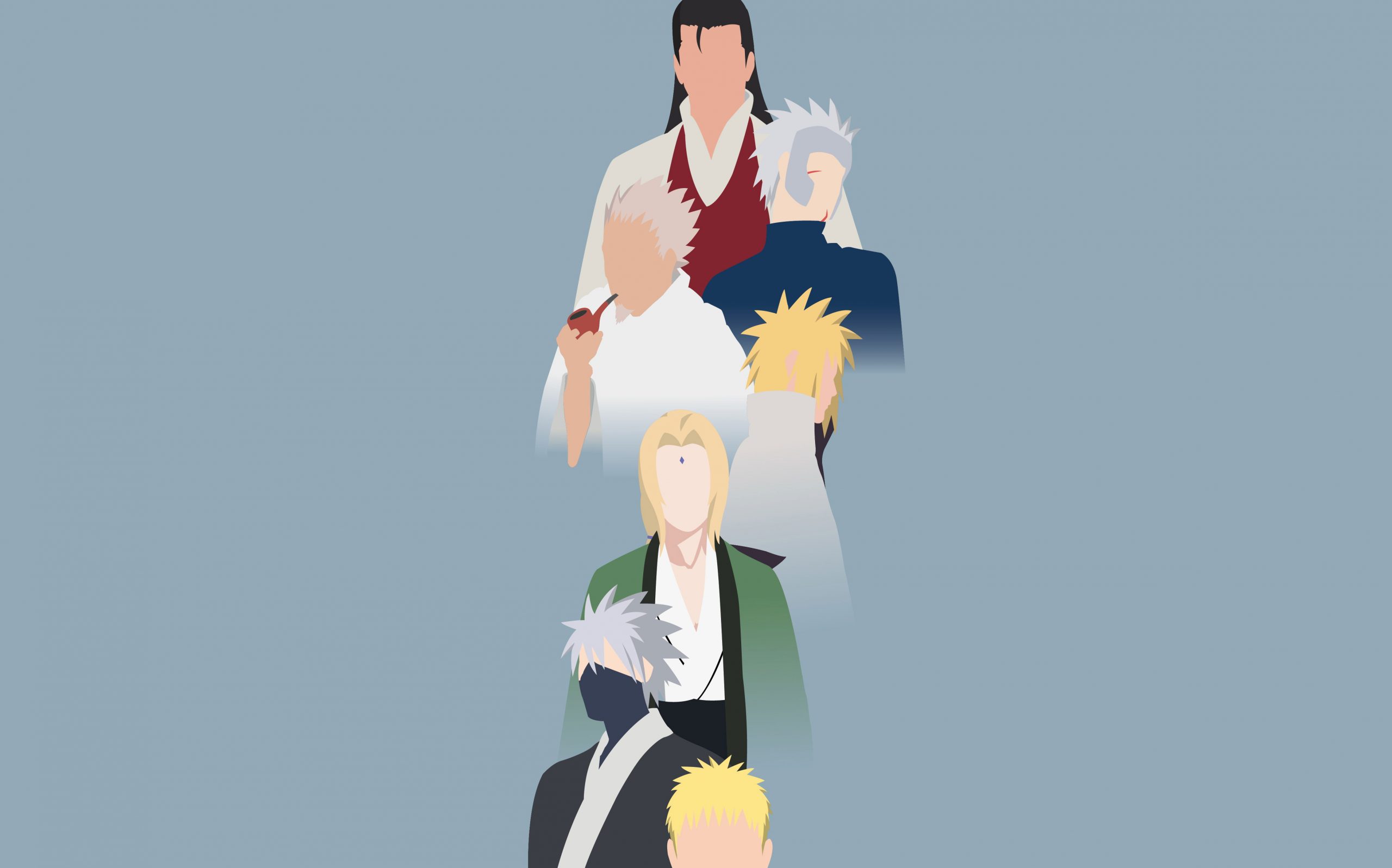 Wallpaper Anime, Naruto, Hashirama Senju, Hiruzen