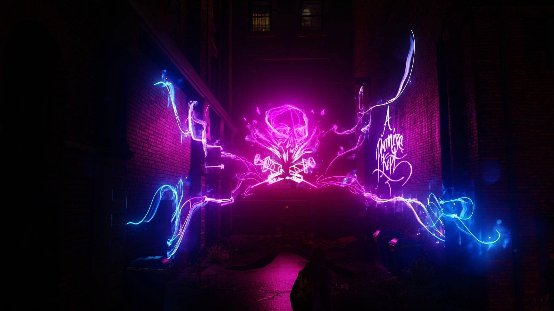 Wallpaper Infamous Second Son, Back Street, Neon