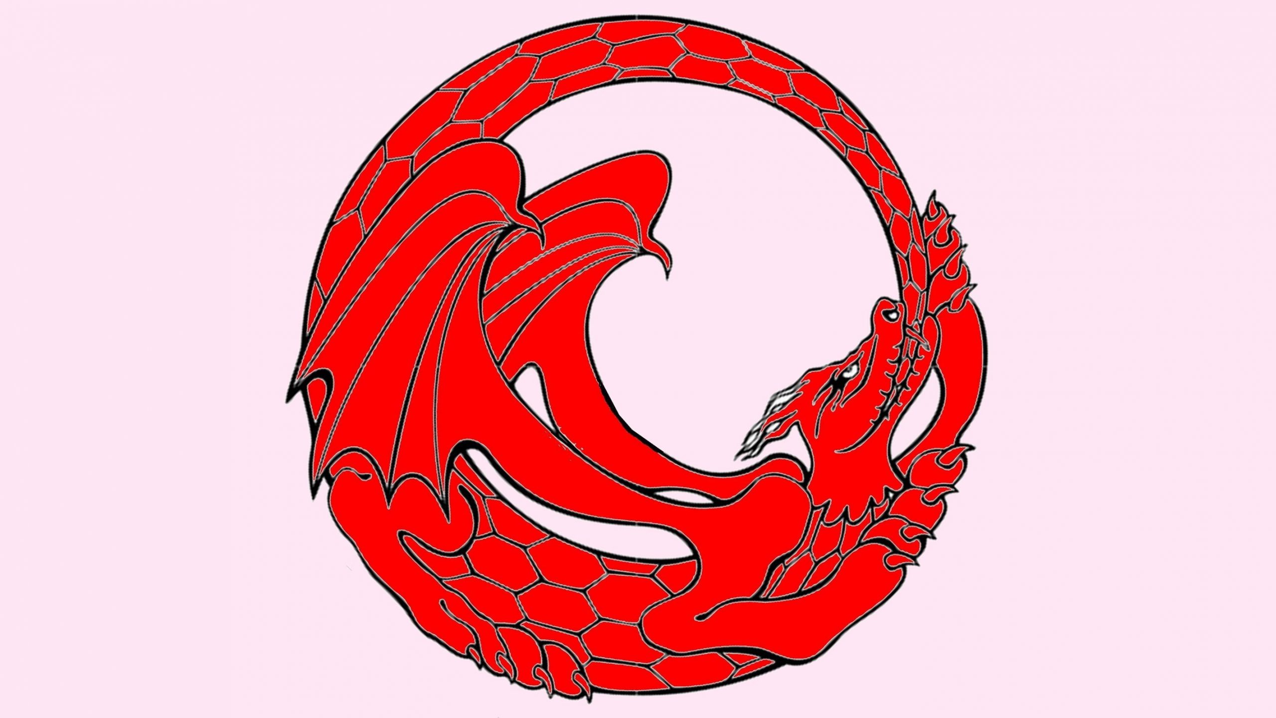 Wallpaper Ouroboros, Red, Art And Craft