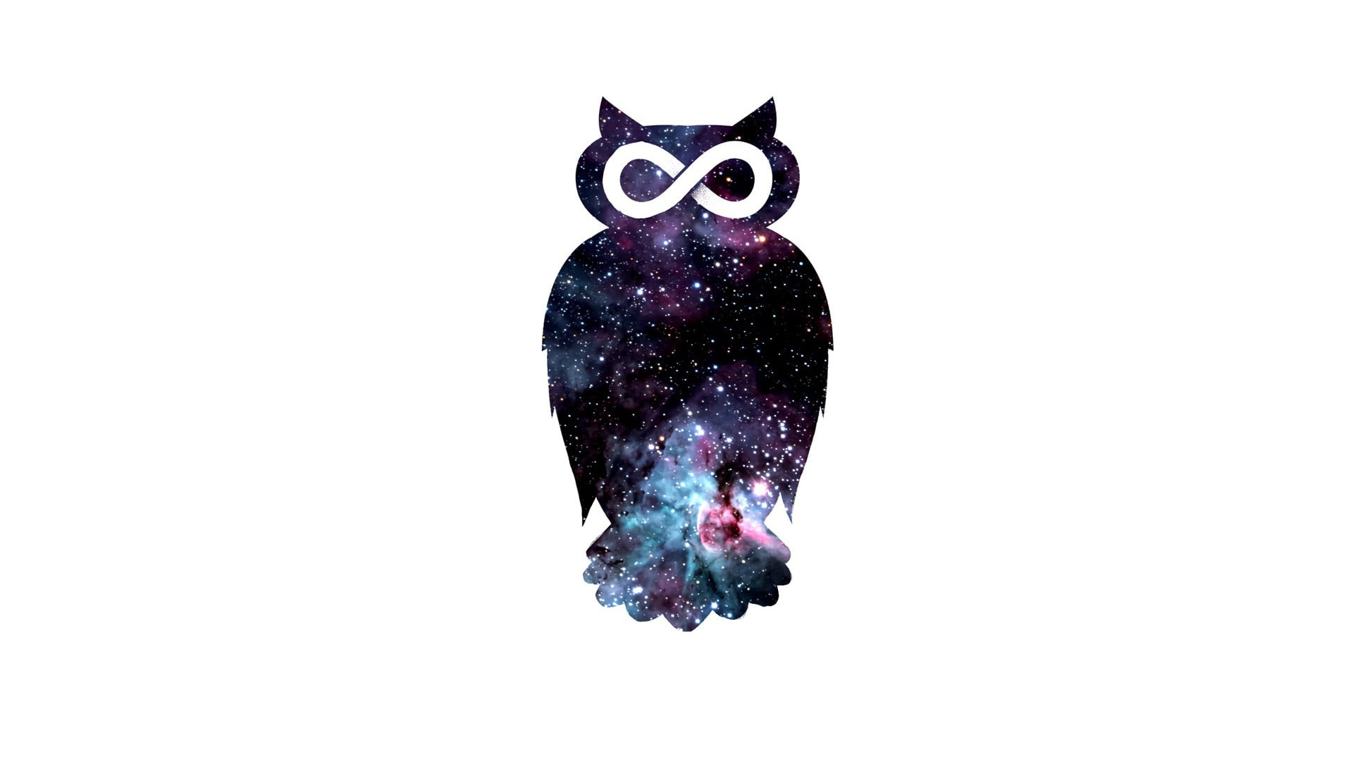 Wallpaper Purple And White Owl Graphic, Digital Art