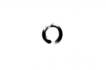 Wallpaper Round Black Icon, Zen, Ensō, Circle