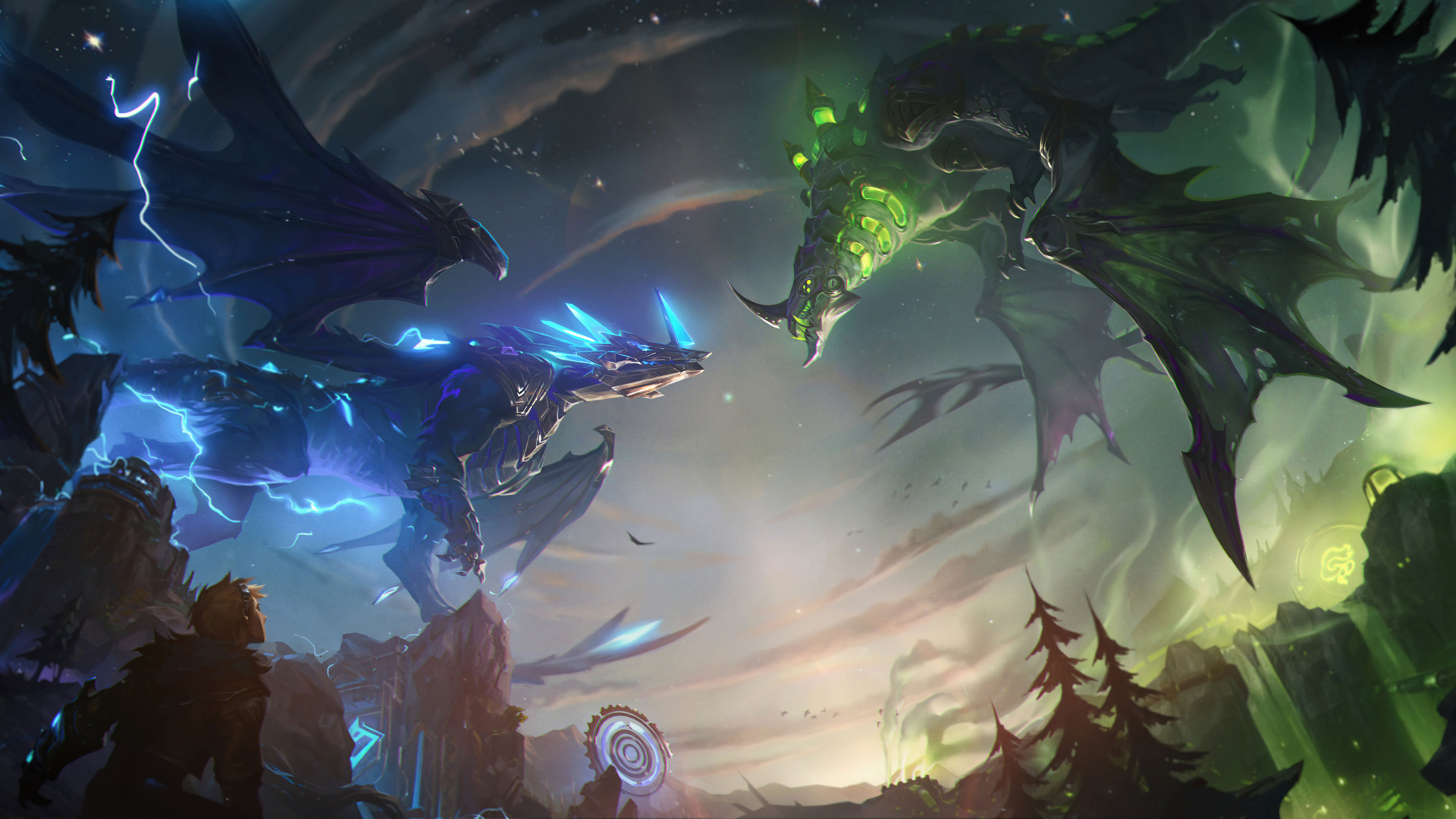 Wallpaper Arcane, Dragon, League Of Legends