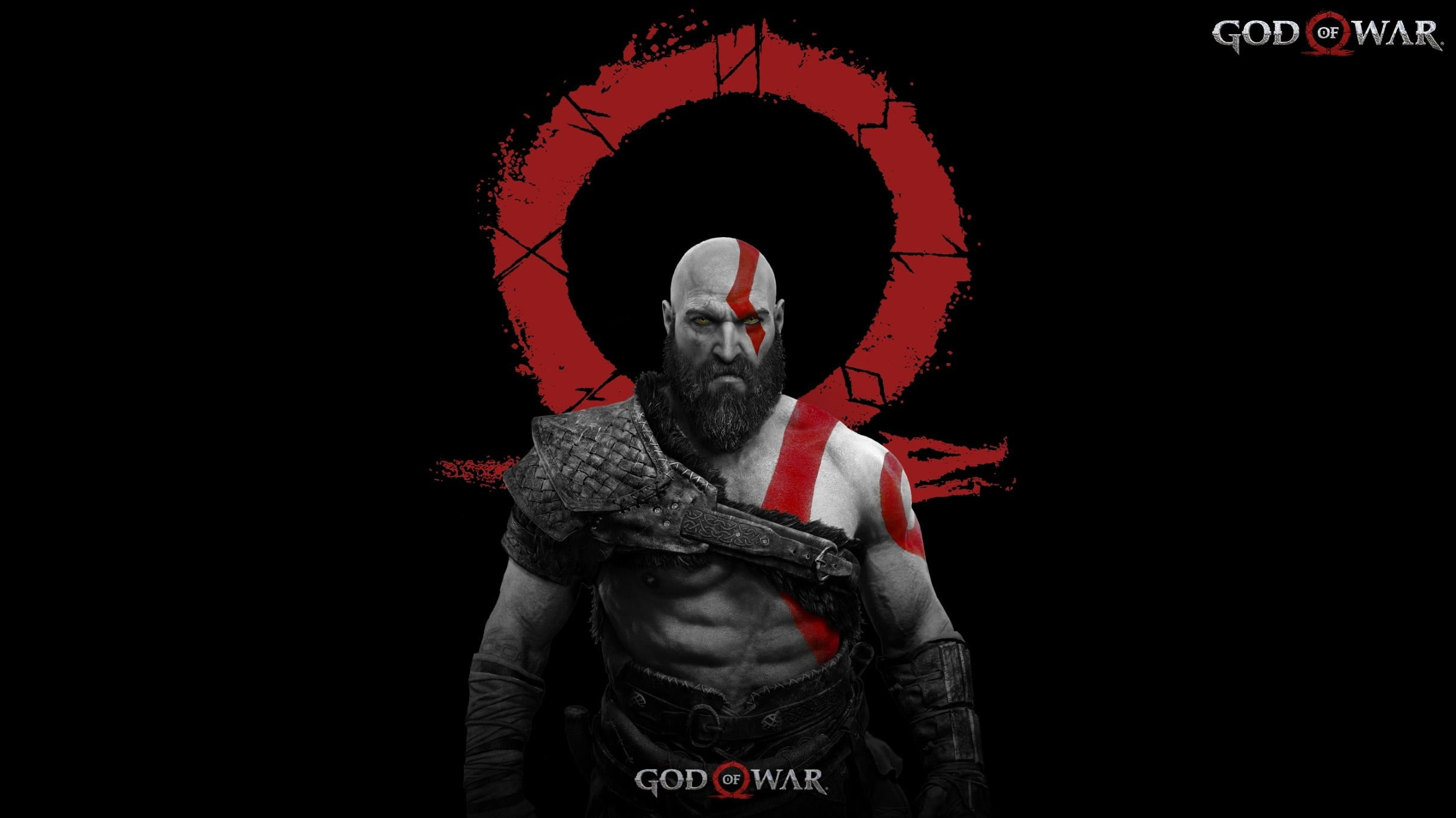 Wallpaper Logo, Demigod, Armor, Kratos, God Of War