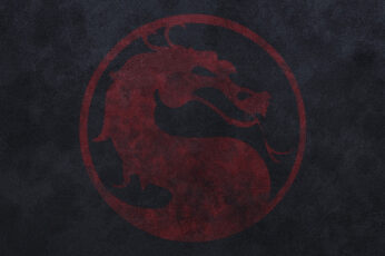 Wallpaper Mortal Kombat Logo, Video Games, Red