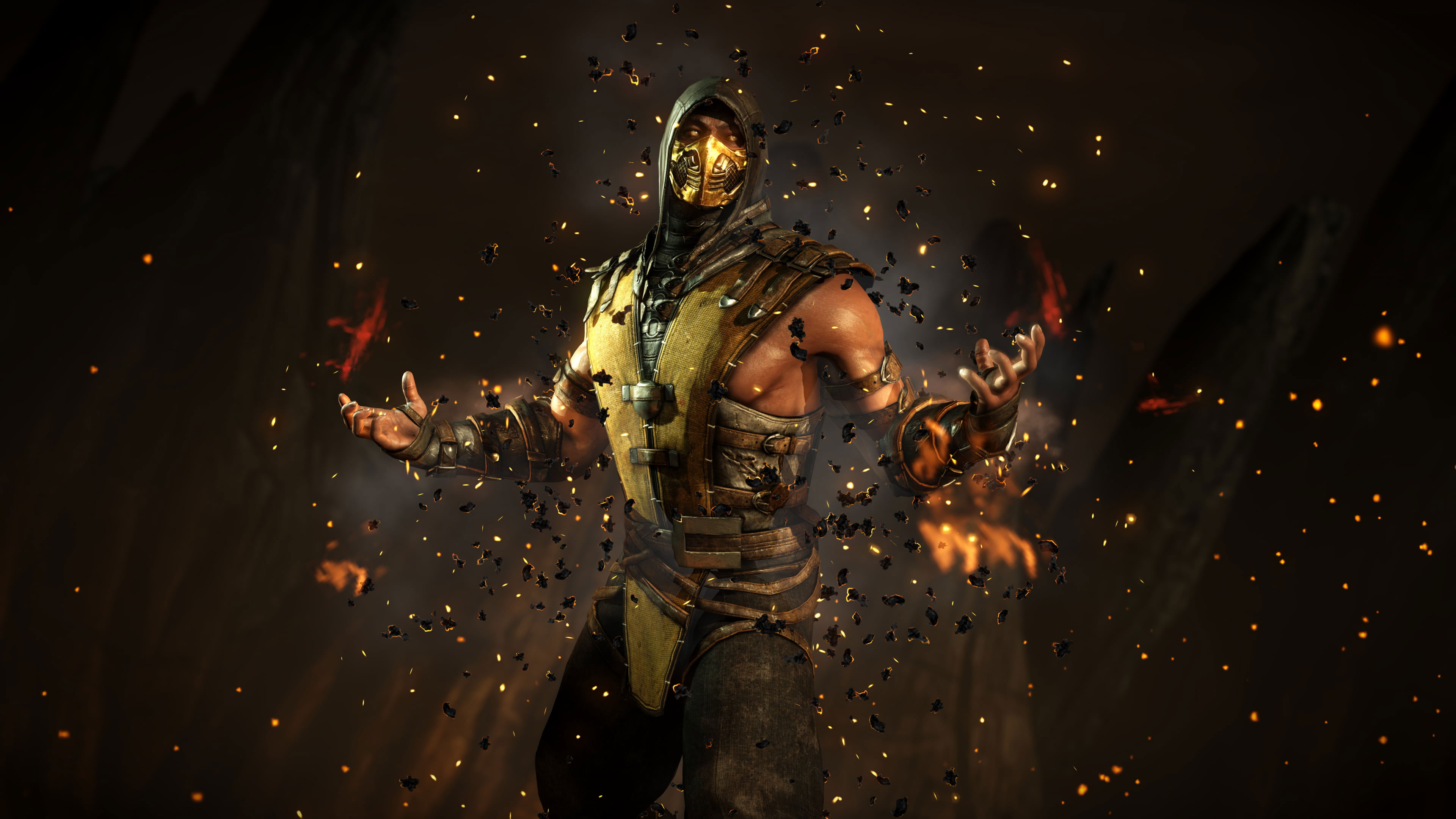 Wallpaper Mortal Kombat Scorpion Illustration, Mortal Kombat, Game