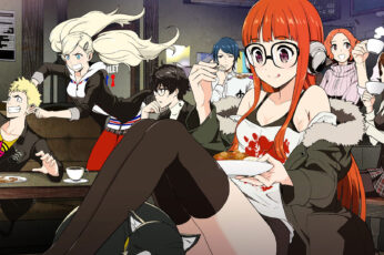 Wallpaper Persona 5 Orange Haired Female Anime