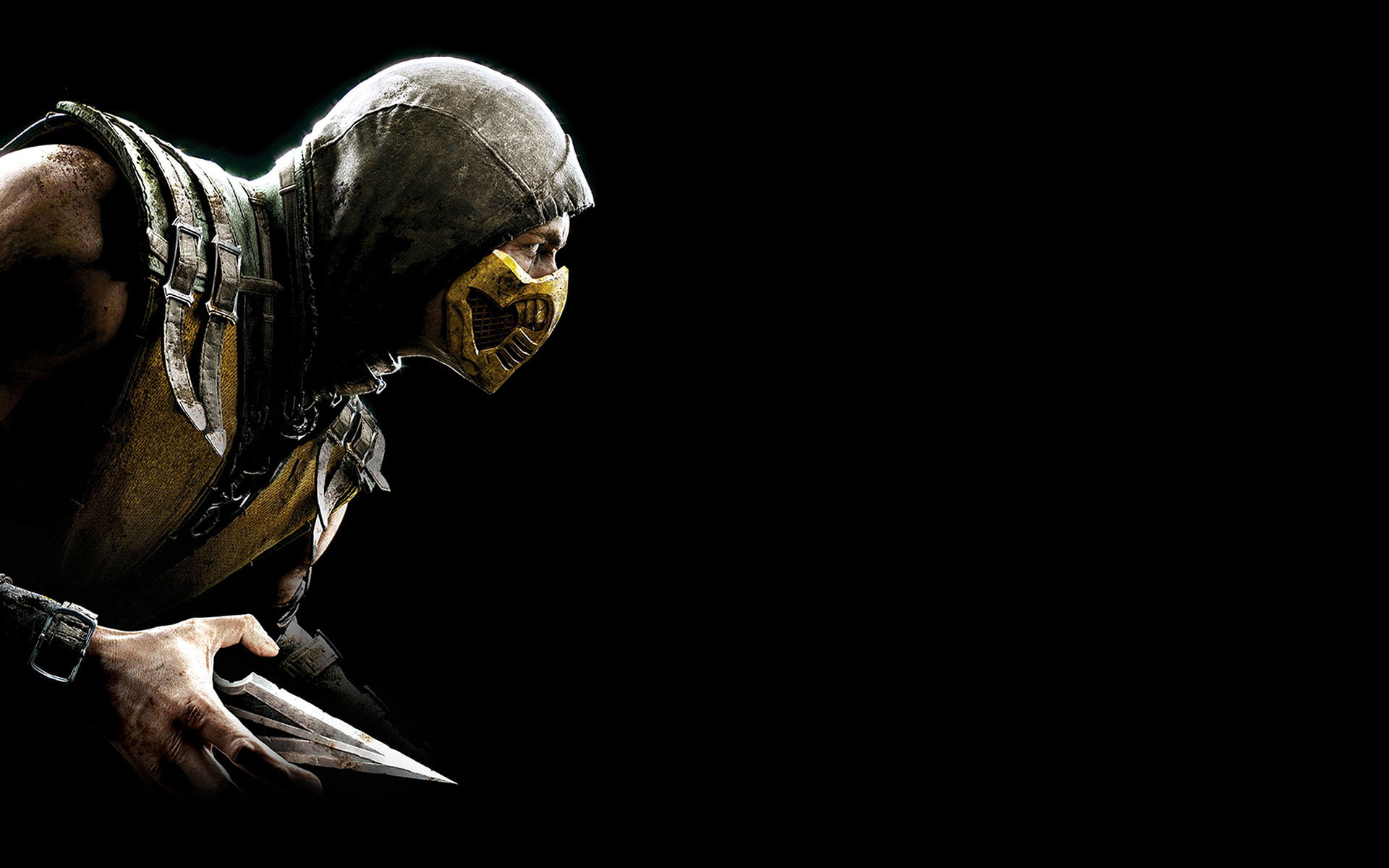 Wallpaper Scorpion Mortal Kombat Black Knife Hd