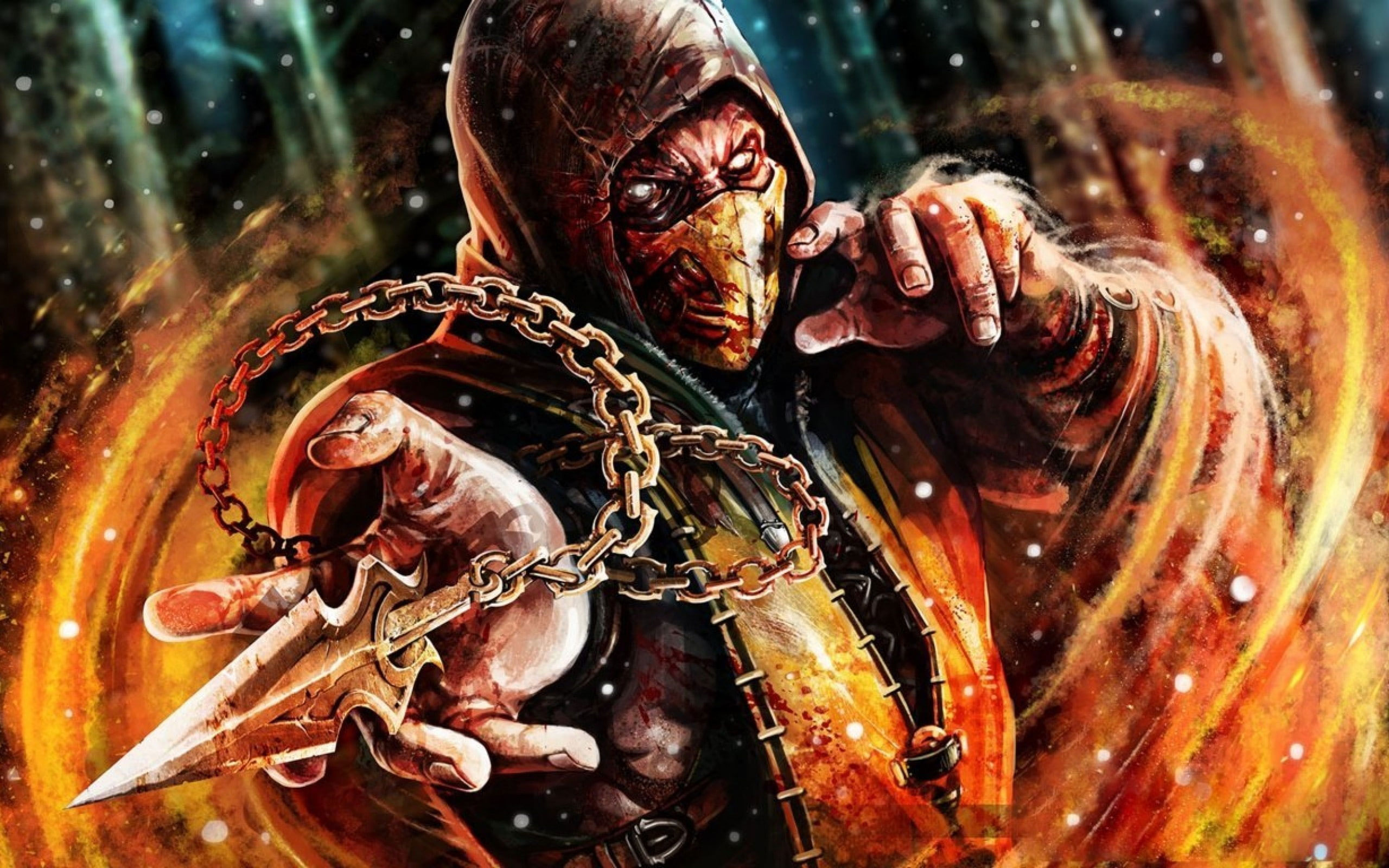 Wallpaper Scorpion Mortal Kombat X, Scorpion