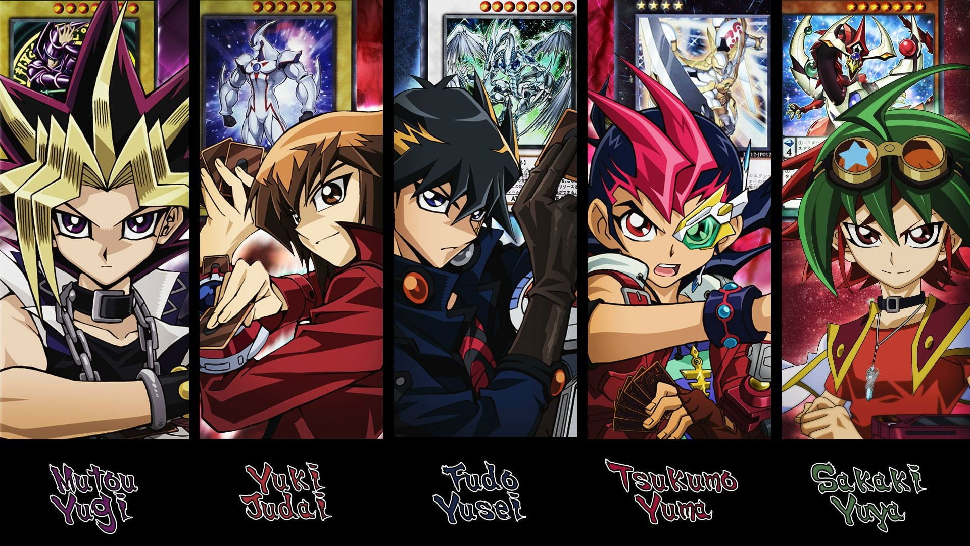 Wallpaper Yu Gi Oh Character Collage, Yugioh