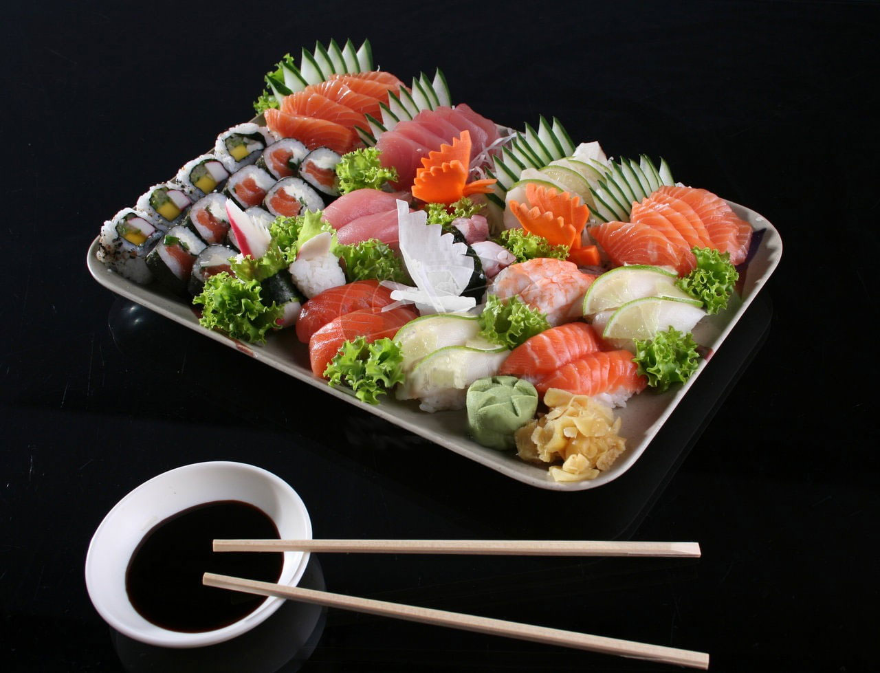 Wallpaper Food, Sushi, Sashimi, Sushi Nigiri