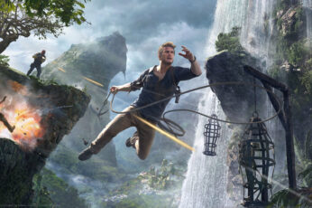 Wallpaper Man Holding Rope, Uncharted