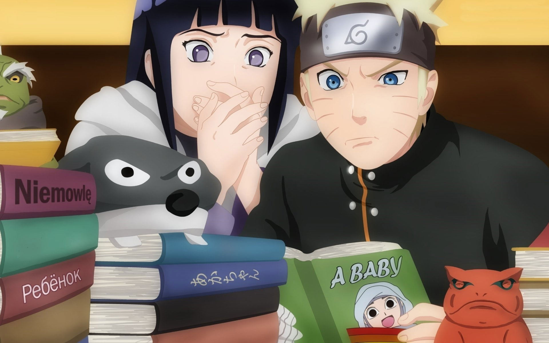 Wallpaper Naruto And Hinata Illustration, Anime