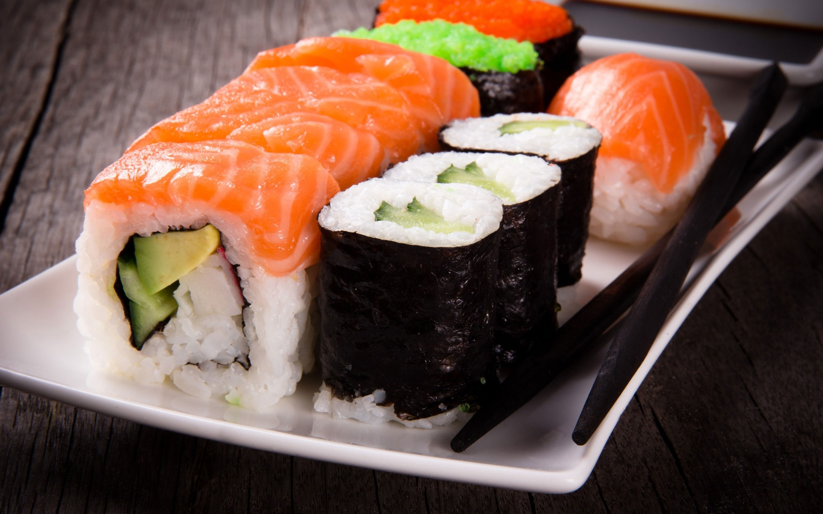 Wallpaper Sushi Rolls, Sushi Food, Japanese Food