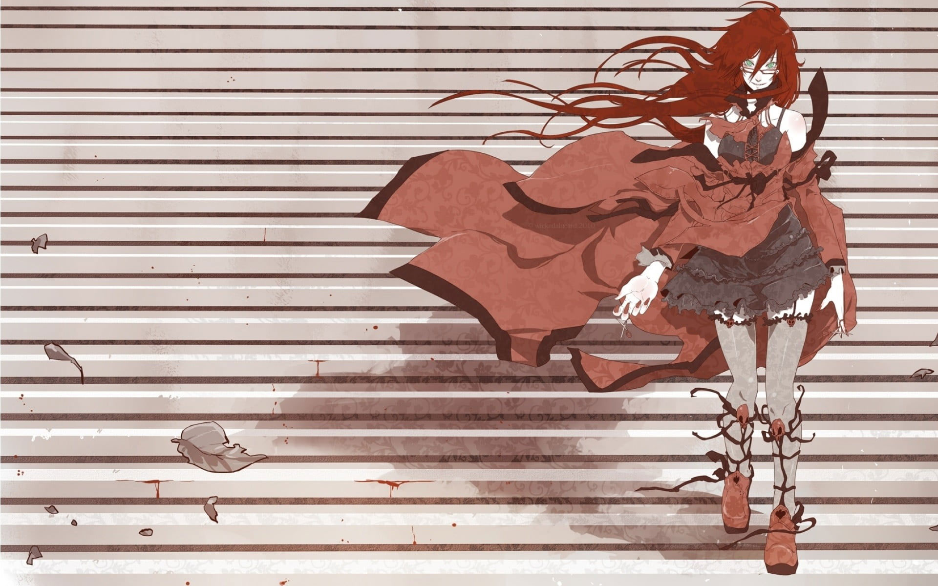 Black Butler Wallpaper Female Anime Character With Red Hair