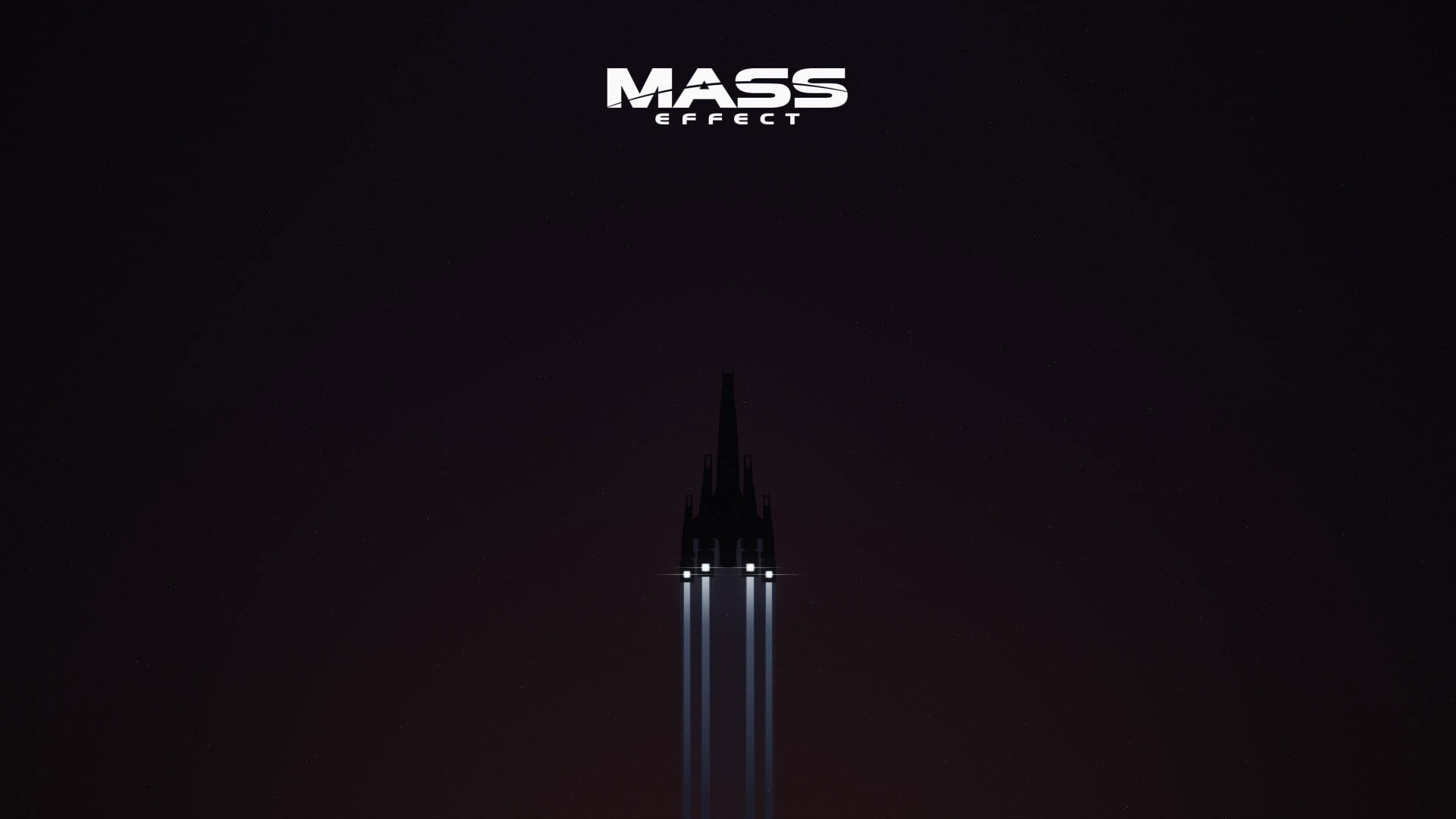 Wallpaper Mass Effect Text, Normandy Sr 2, Simple