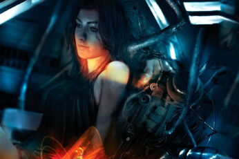Mass Effect Wallpaper Womens Black Tank Top