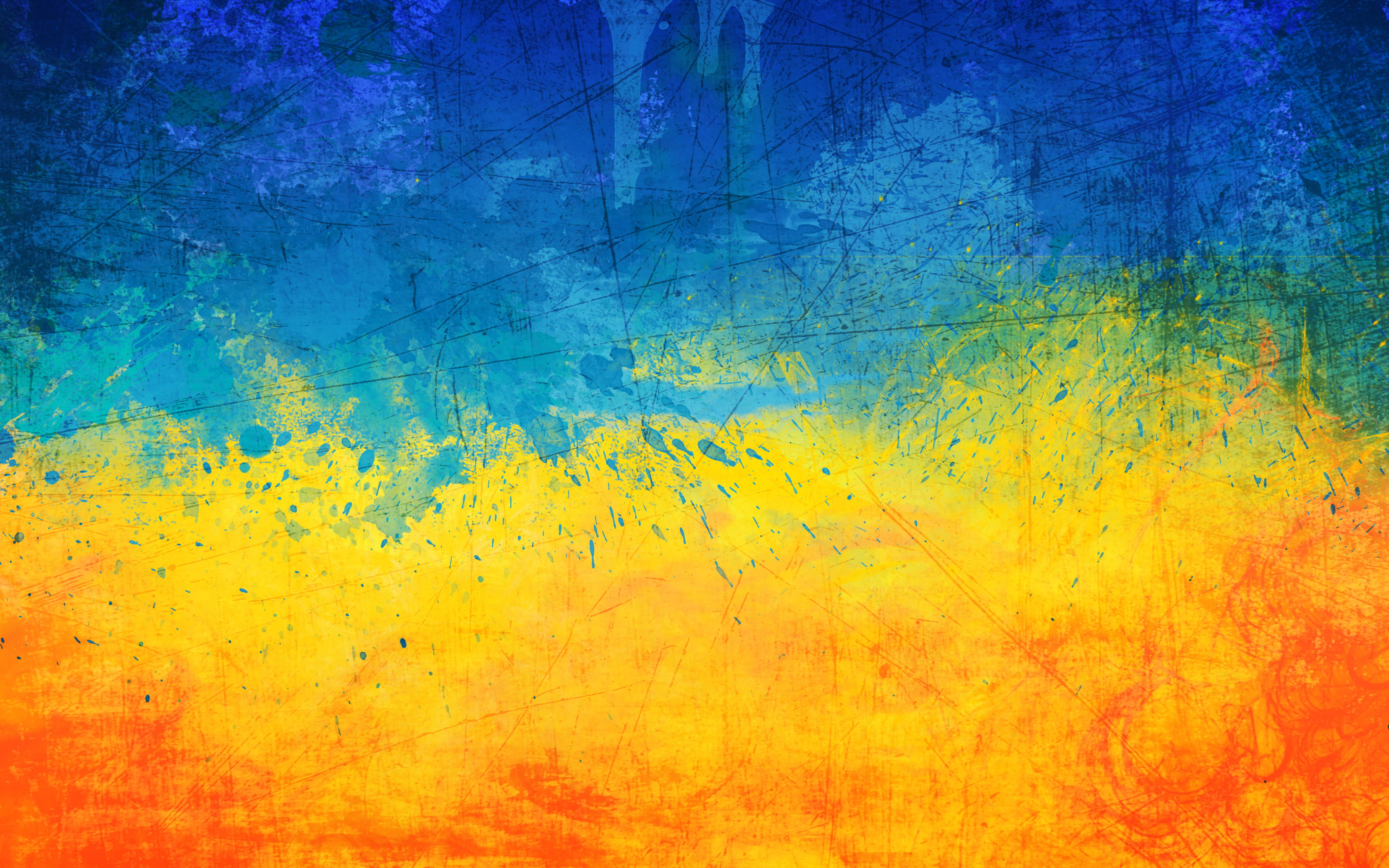 Yellow And Blue Wallpaper, Ukraine