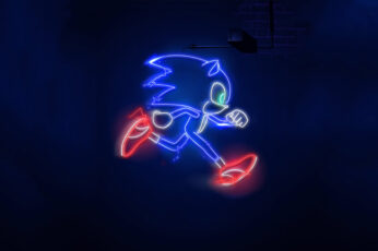 Wallpaper Sonic, Sonic The Hedgehog 2020, Neon