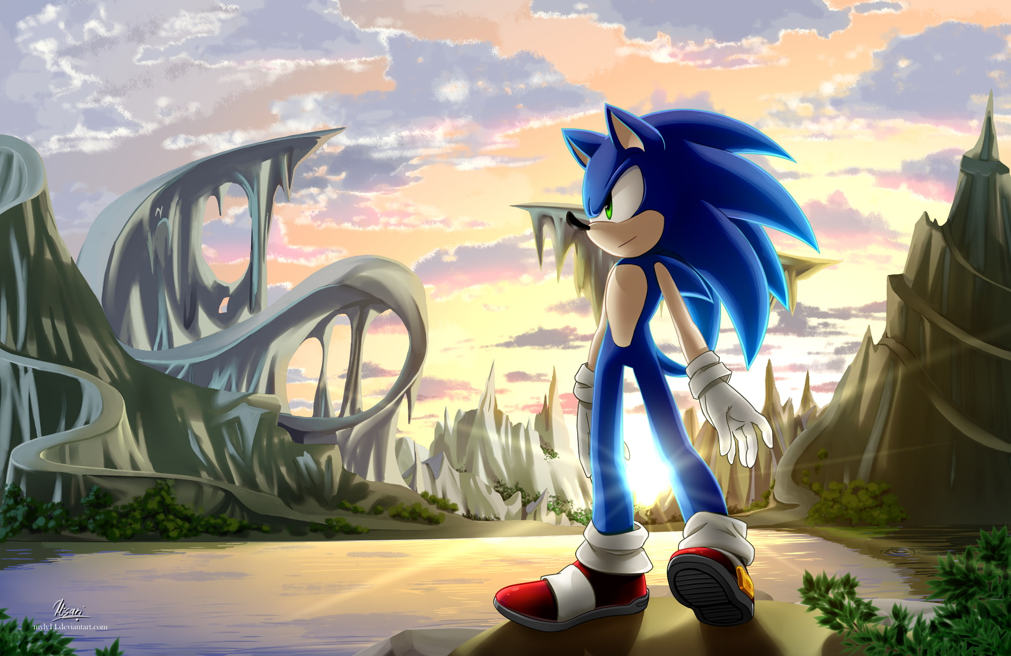 Wallpaper Sonic, Sonic The Hedgehog, Sky