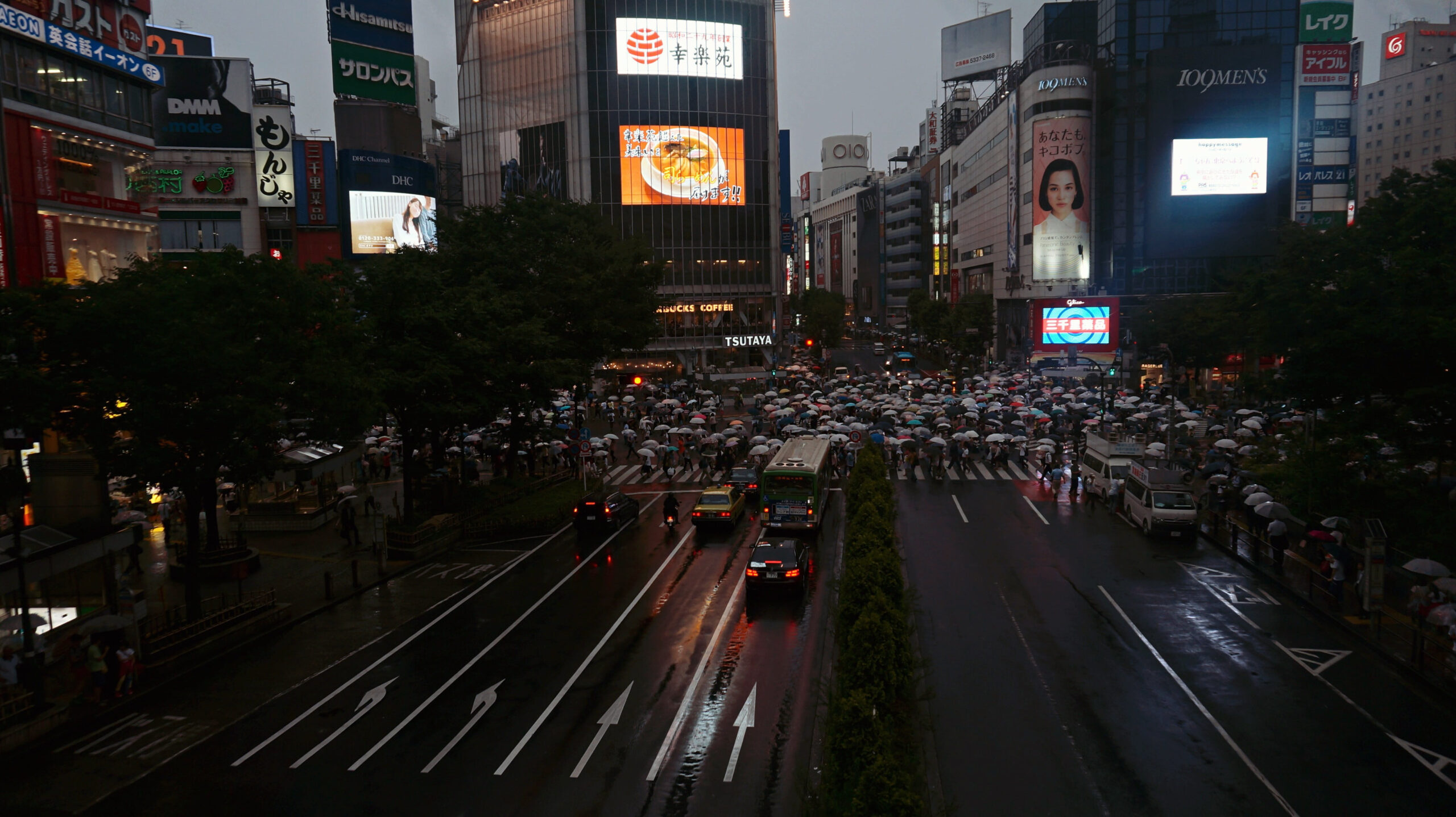 Wallpaper Japan, Cityscape, Tokyo, Shibuya, Rain