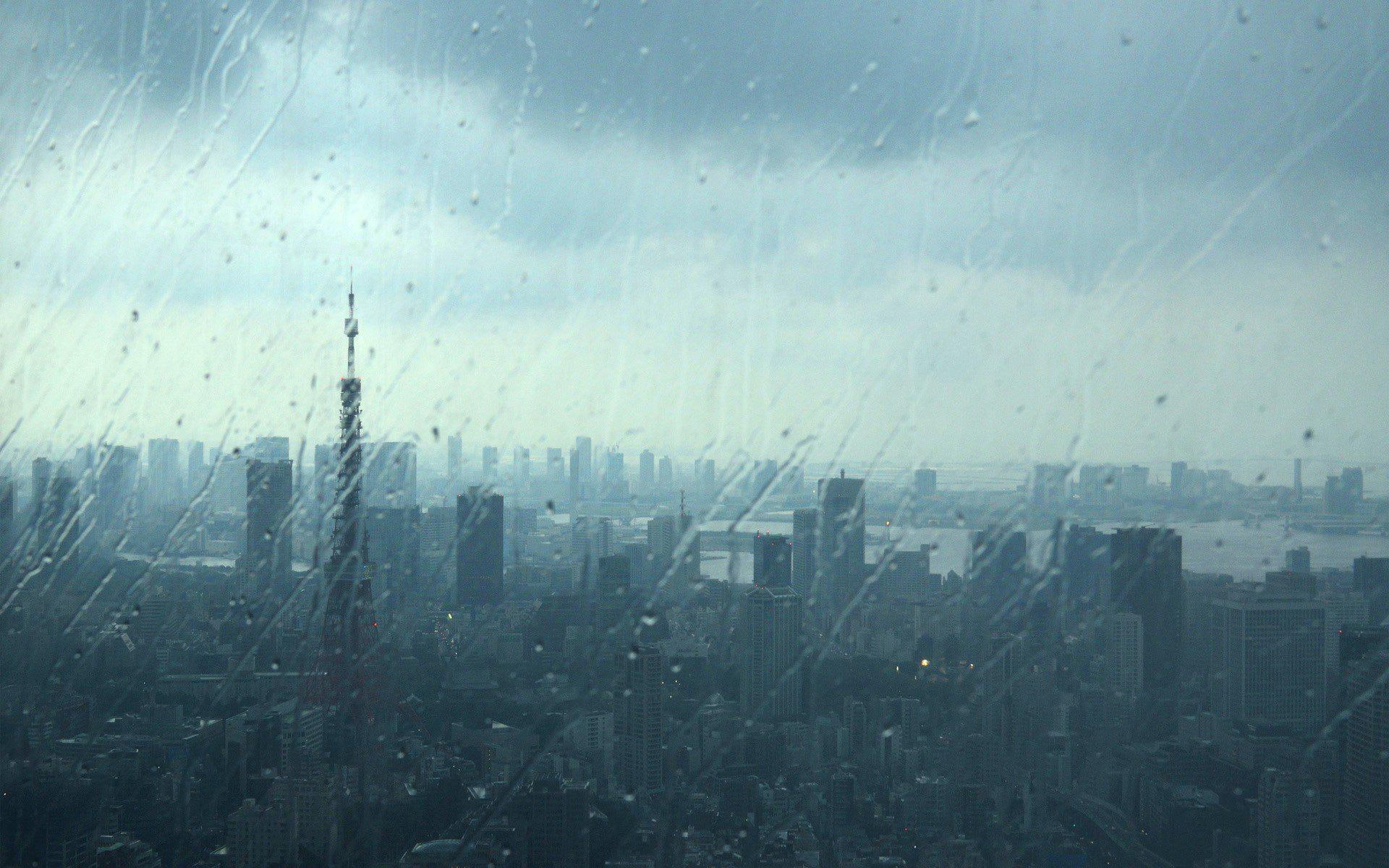 Wallpaper Japan Tokyo Cityscapes Urban Water Drop