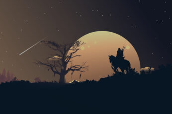 Wallpaper Moon, Fantasy, Game, The Witcher