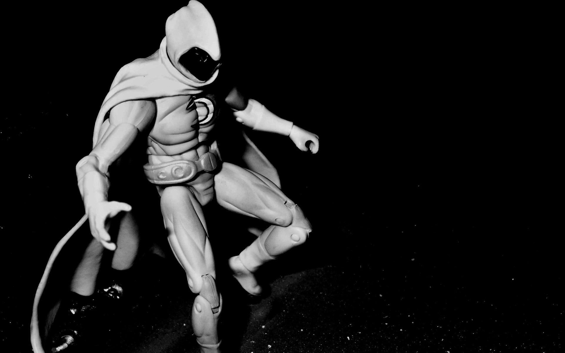 Wallpaper Moon Knight, Grey Action Figure, Comic