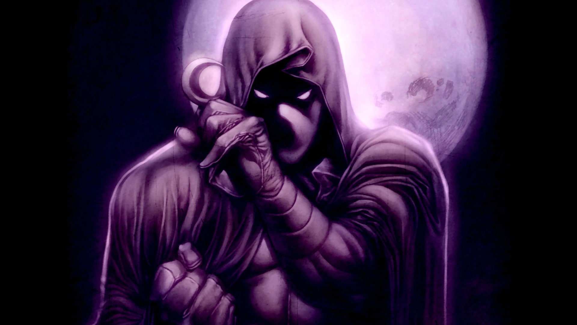Wallpaper Moon Knight, One Person, Adult, Human