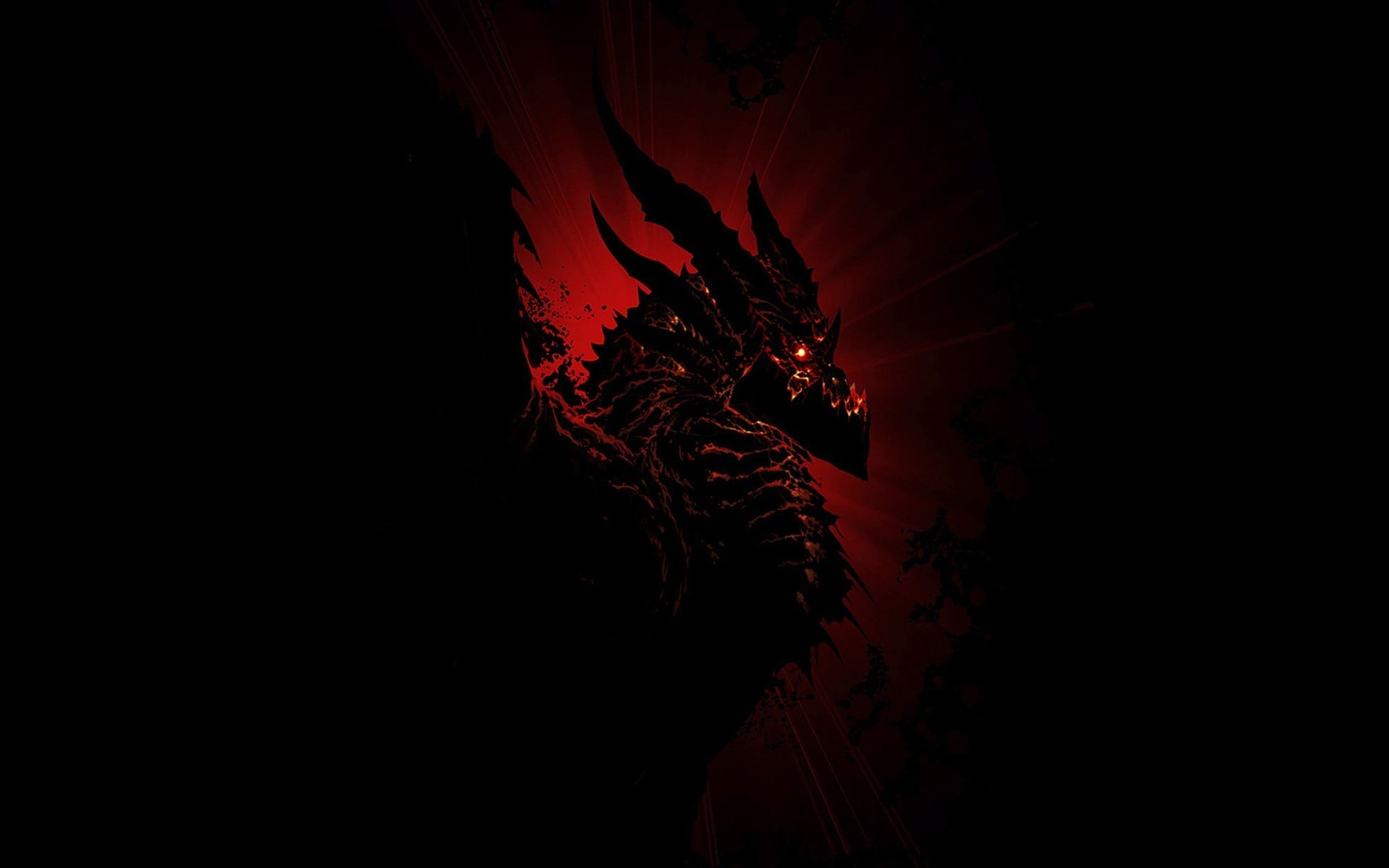 Wallpaper Black And Red Dragon Illustration, Hearthstone Wallpaper, Game