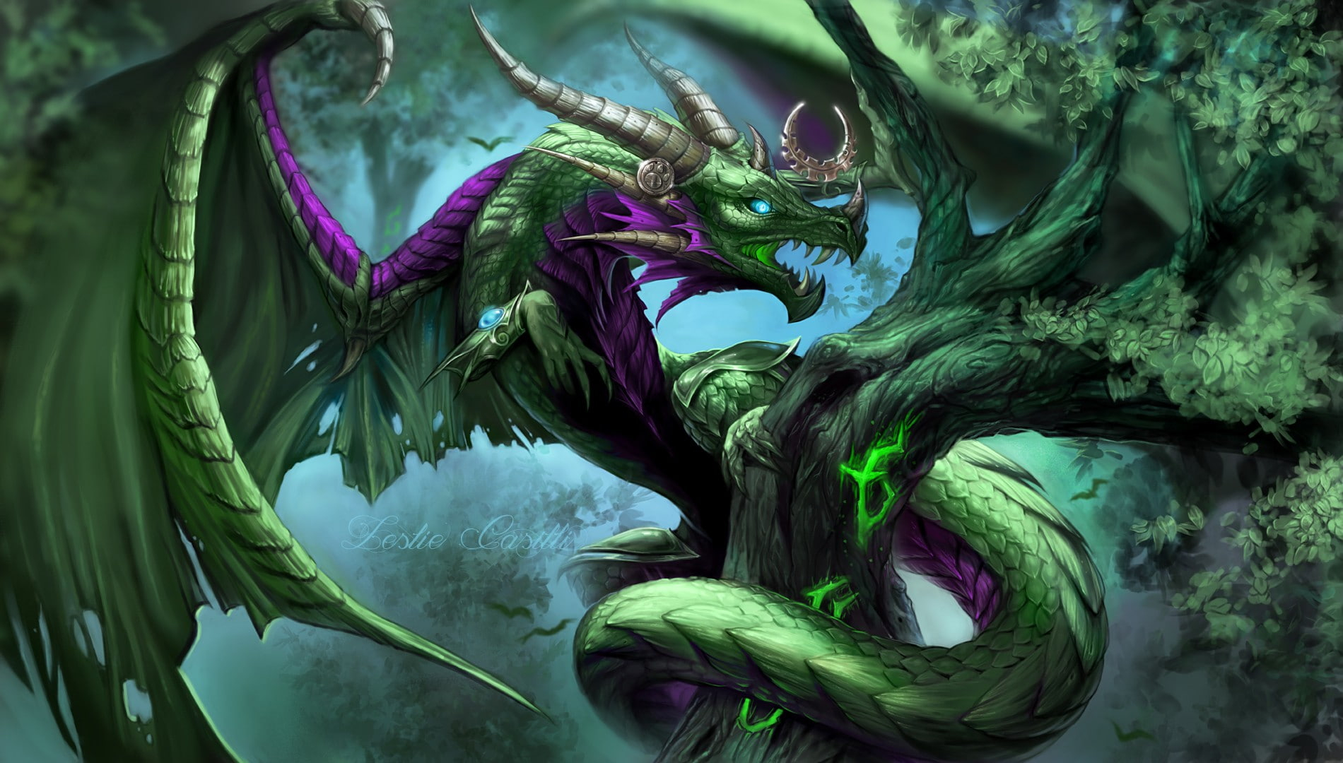 Wallpaper Dragon World Of Warcraft Ysera