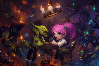 Wallpaper Goblin And Pink Haired Girl