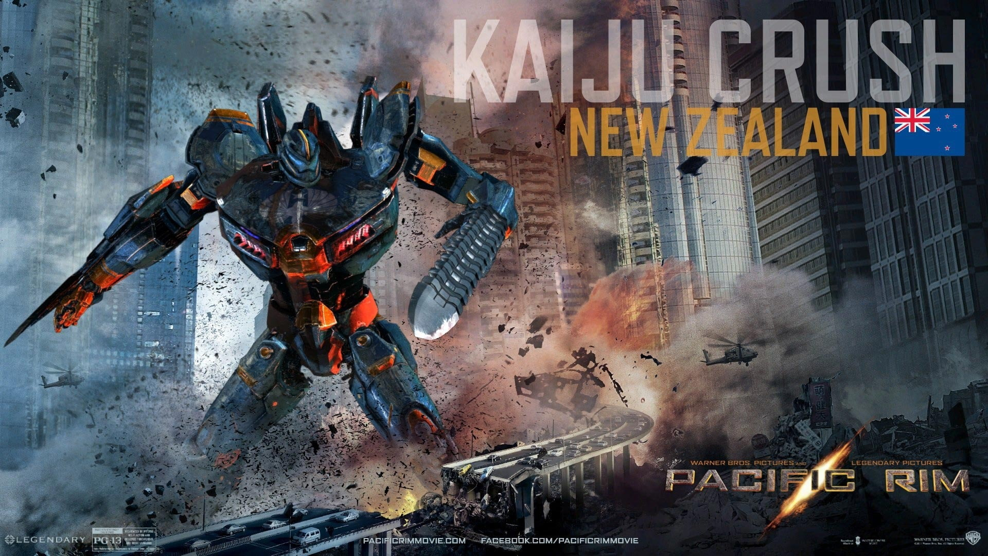 Wallpaper Kaiju Crush New Zealand Pacific Rim