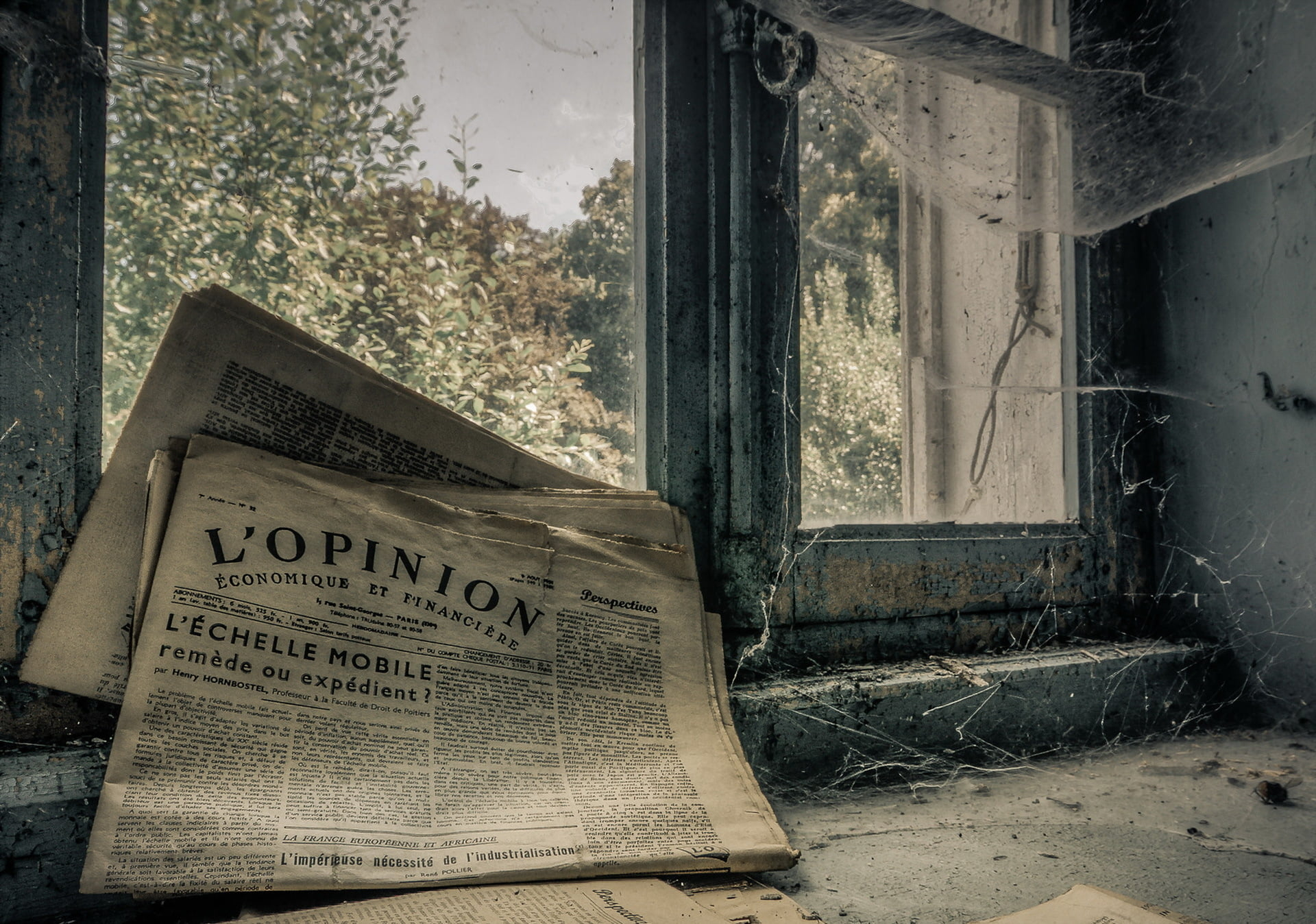 Wallpaper Newspapers, Window, Ruin, Abandoned