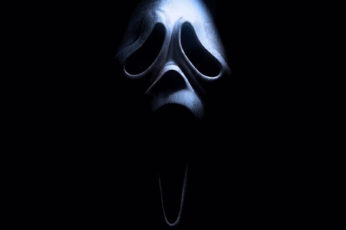 Wallpaper Scream, Mask, Black Background, Ghostface