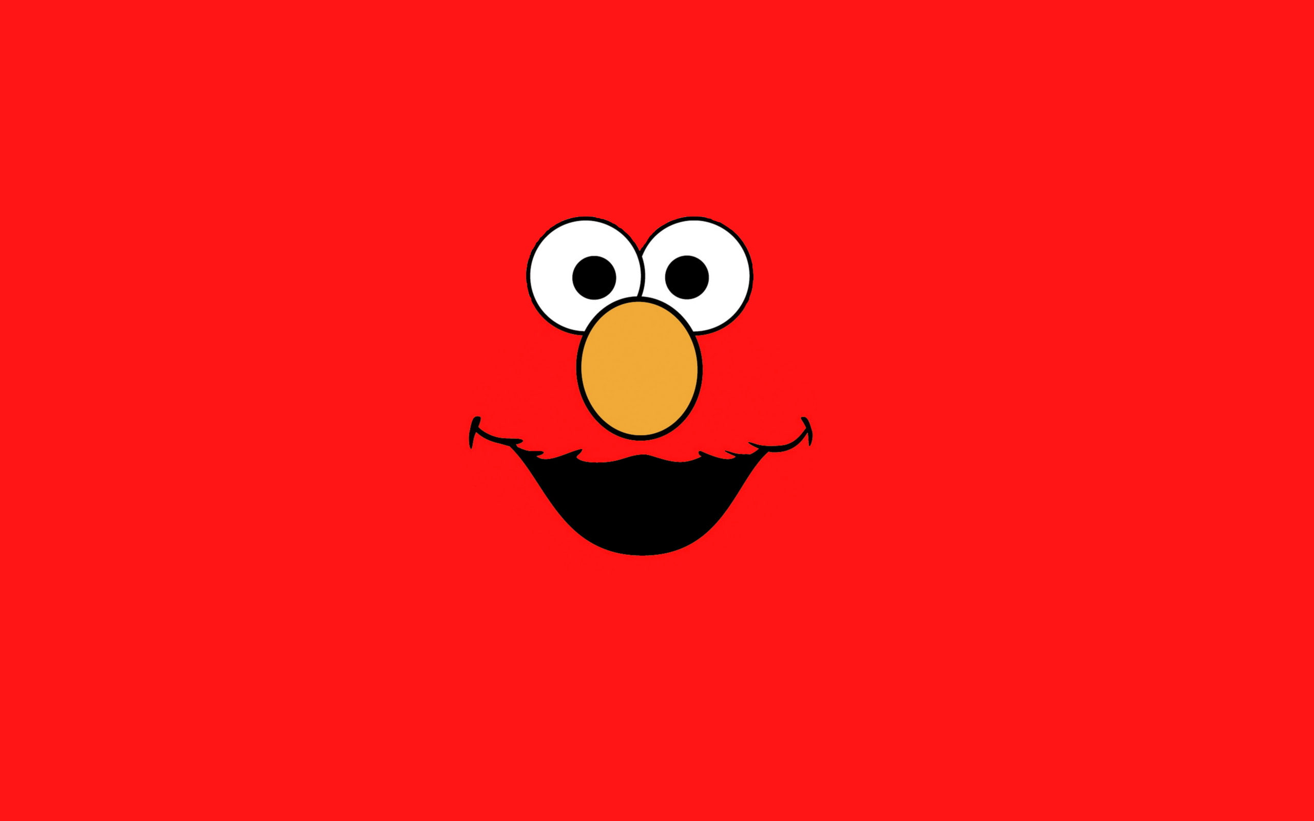 Wallpaper Sesame Street Minimalism Elmo, Red