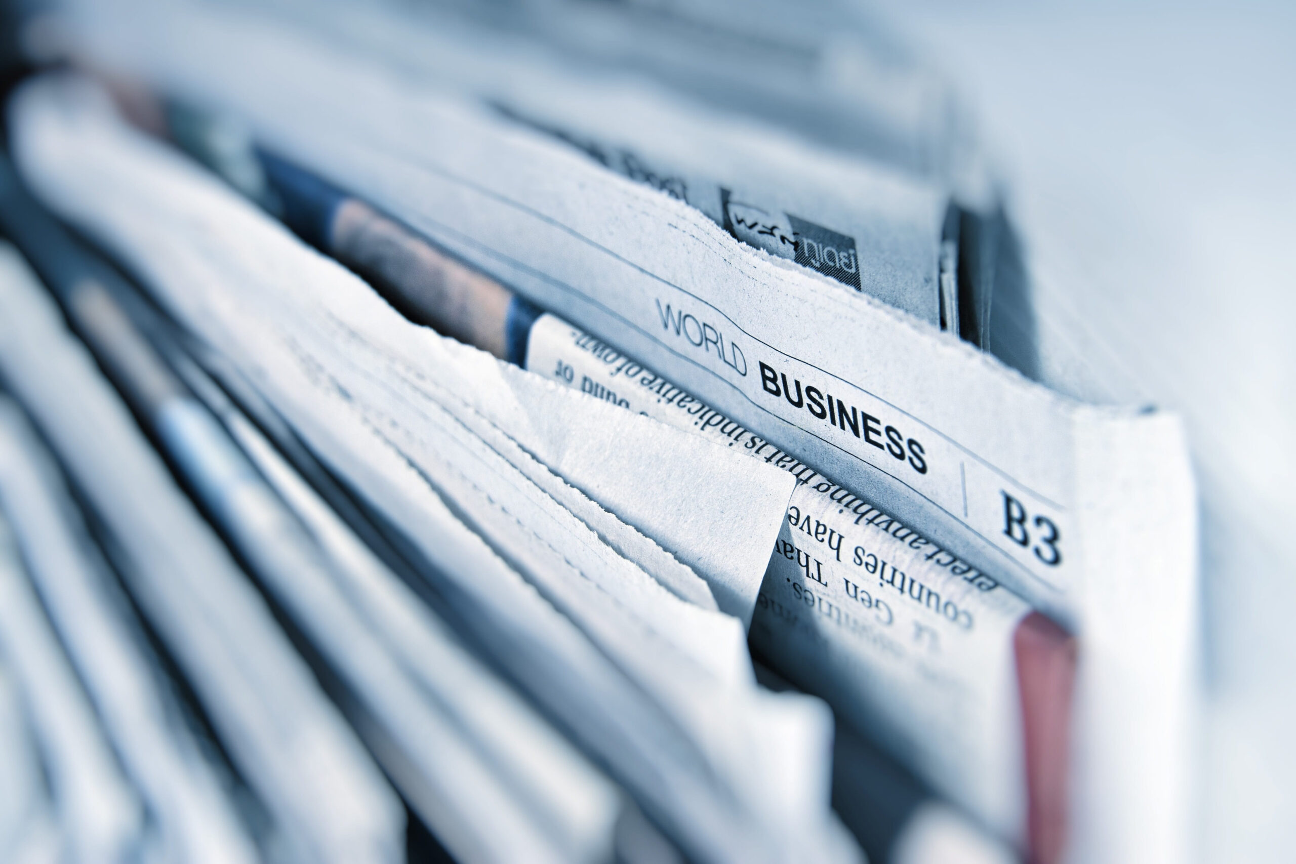 Wallpaper Shallow Focus On World Business B3 News, Newspaper, Textures