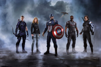 Wallpaper Captain America, Scarlett Johansson