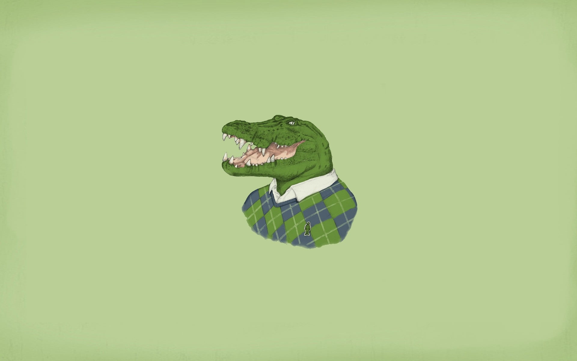 Wallpaper Green Crocodile Wearing Shirt, Lacoste Wallpaper, Other