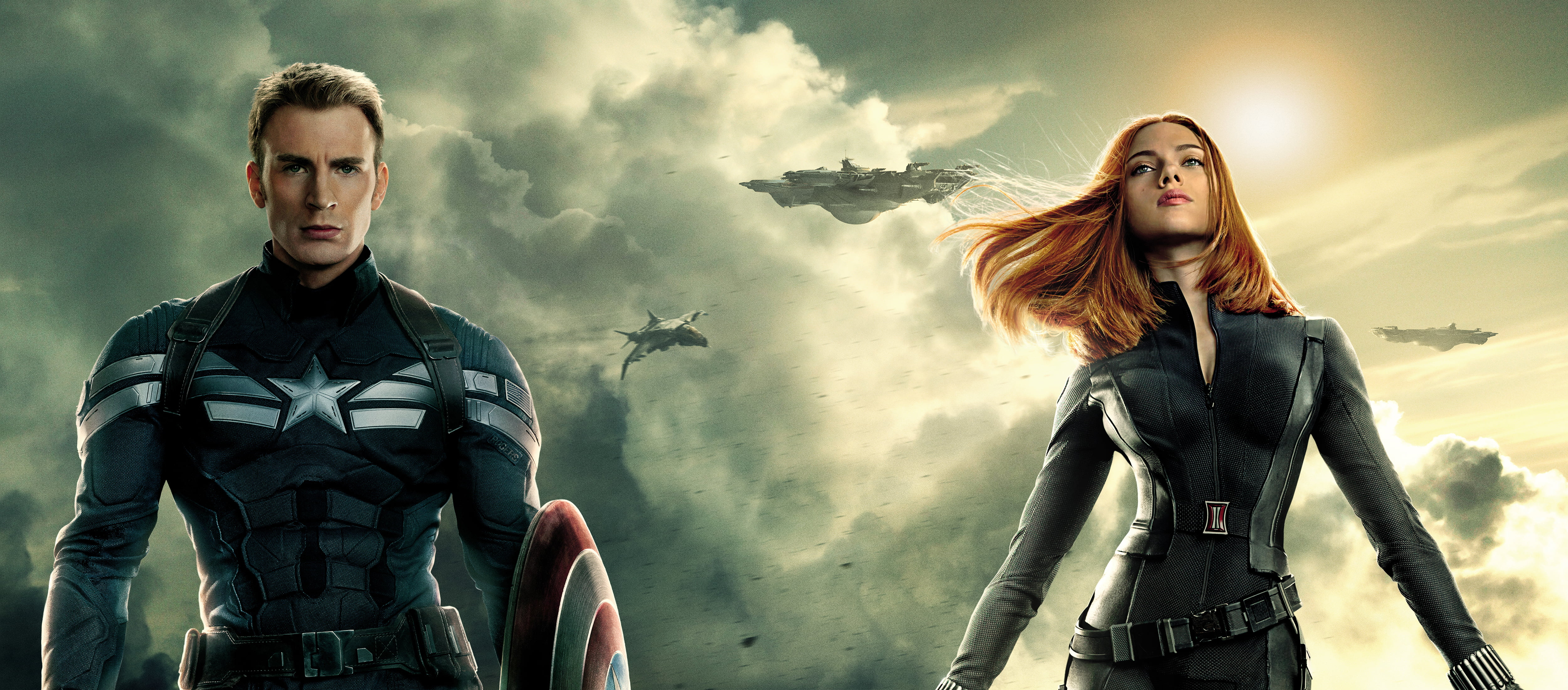 Wallpaper Marvel Captain America And Black, Natasha Romanoff, Movies