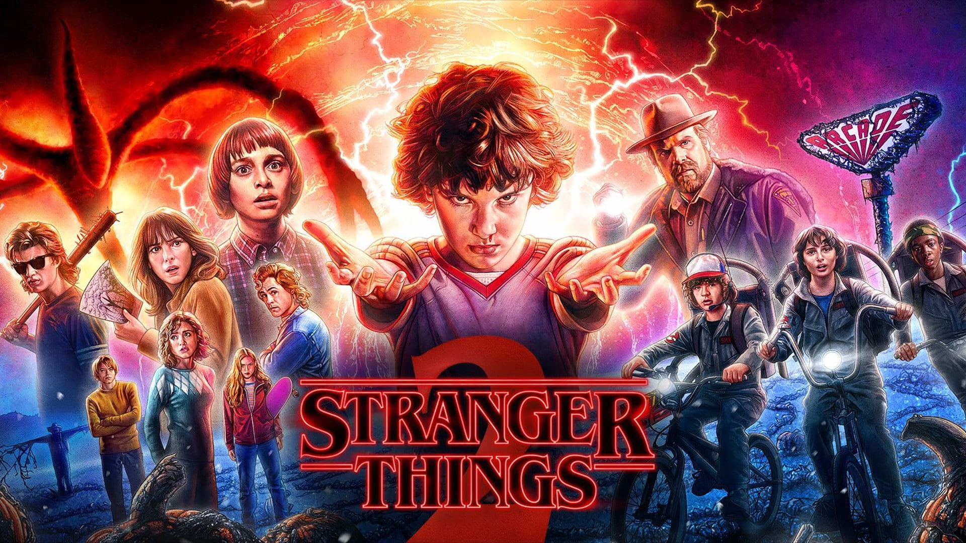 Wallpaper Stranger Things, Eleven, Colorful, Tv, Stranger Things, Movies