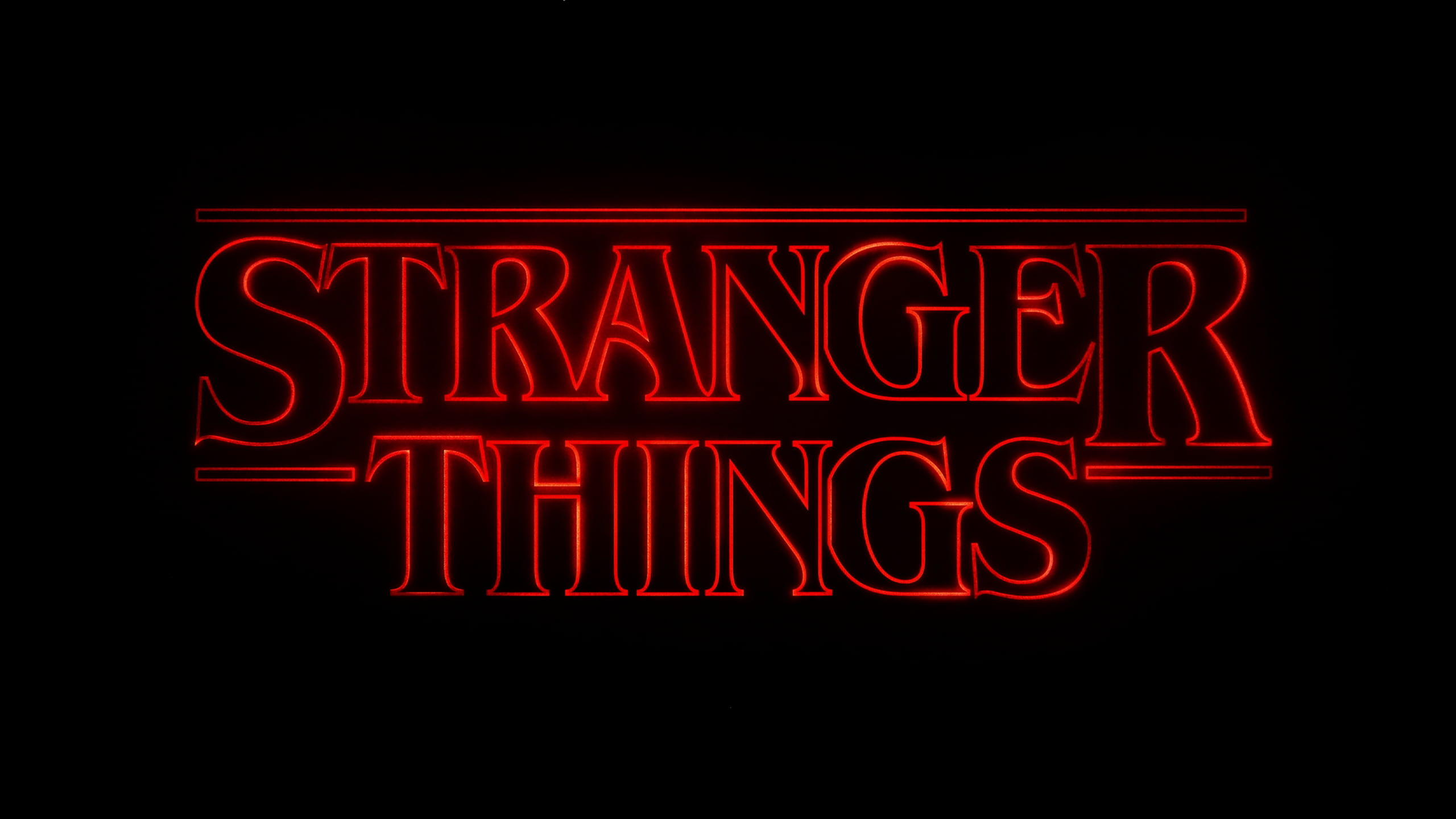 Wallpaper Stranger Things, Logo, Netflix, Minimal