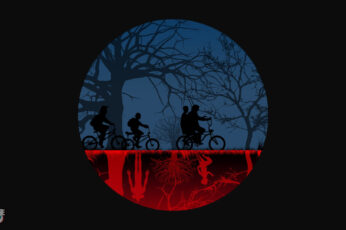 Wallpaper Three People Riding Bicycles