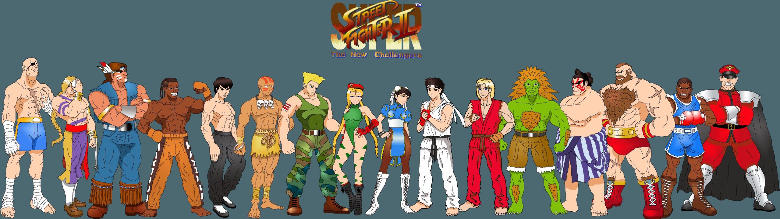 Street Fighter II Wallpaper Desktop 4k, Street Fighter II, Game