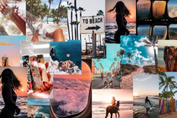 Aesthetic Summer Collages Desktop Free Desktop Wallpaper