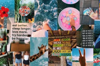 Aesthetic Summer Collages Desktop Wallpaper 4k For Laptop