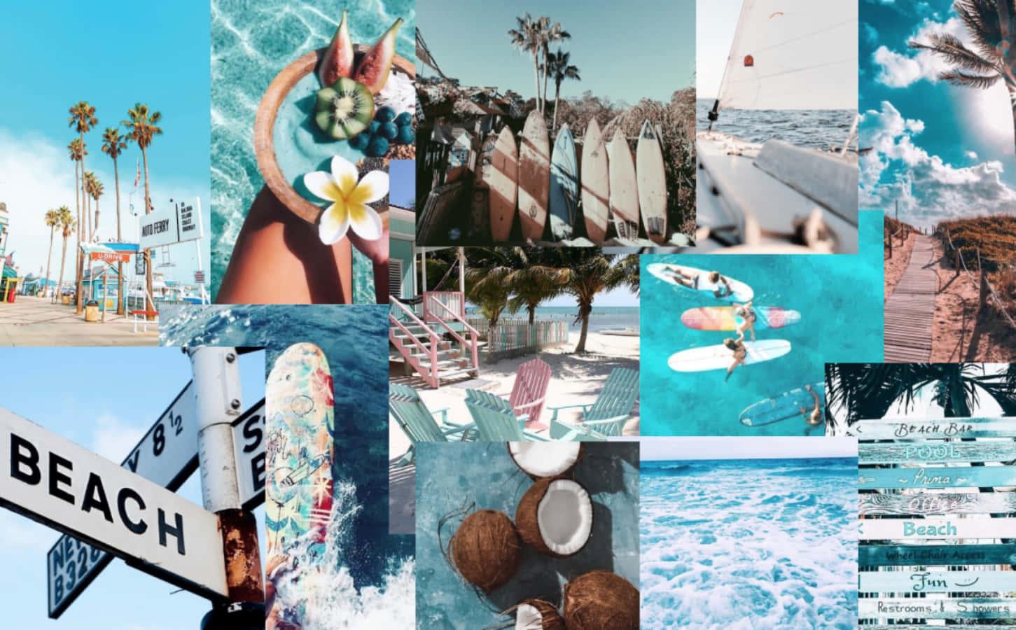 Aesthetic Summer Collages Desktop Wallpaper For Pc