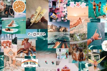 Aesthetic Summer Collages Desktop Wallpaper Iphone