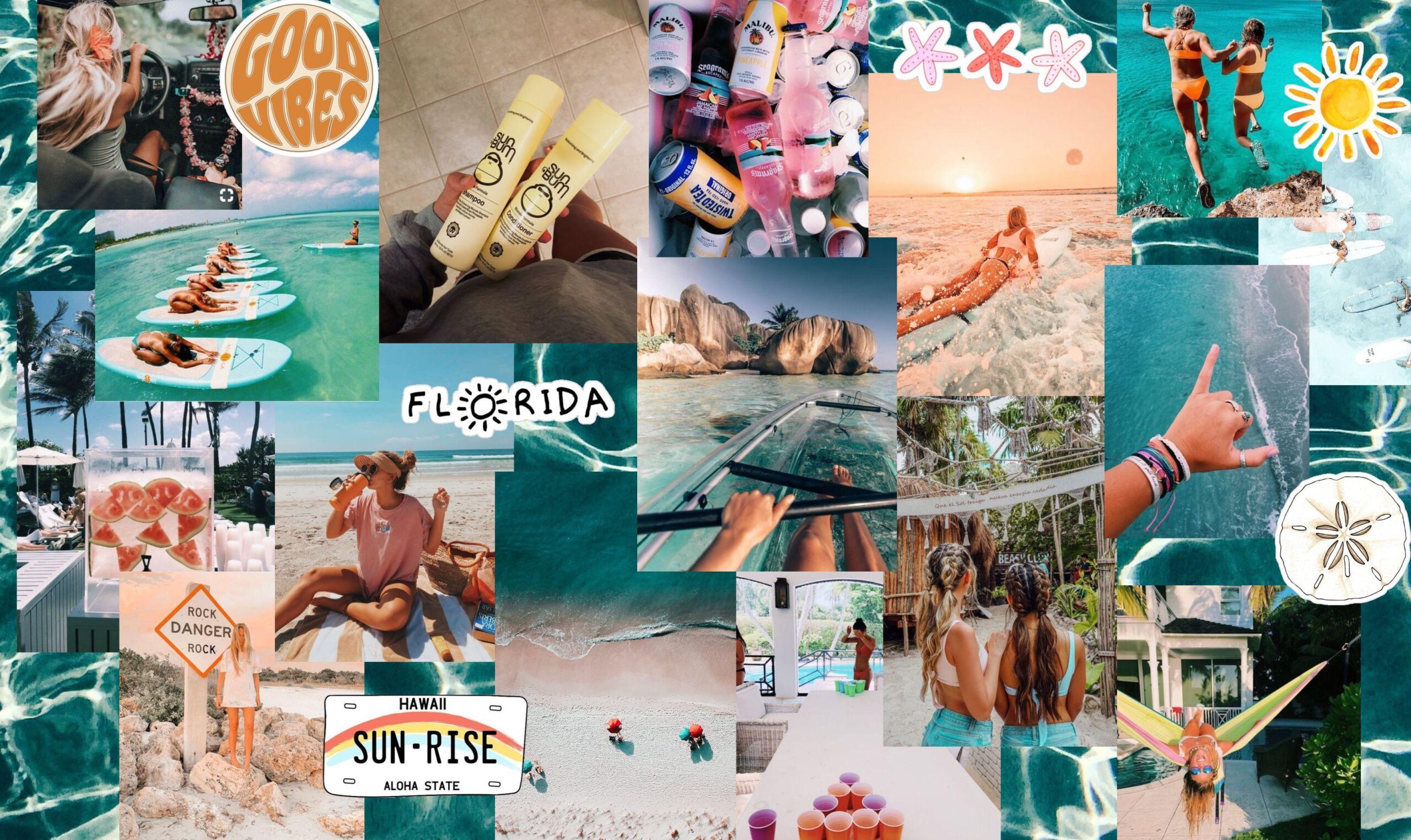 Aesthetic Summer Collages Desktop Wallpaper Iphone