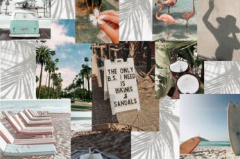 Aesthetic Summer Collages Desktop Wallpaper Photo