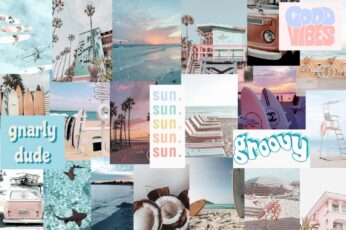 Aesthetic Summer Collages Desktop wallpaper 5k